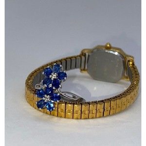 NEW Blue Kyanite Silver Flower Ring Gem